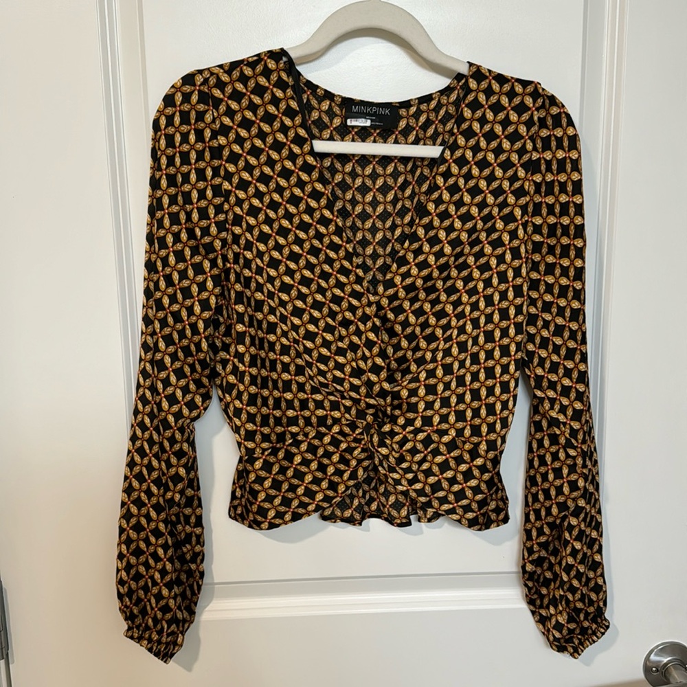 MINKPINK twist front blouse